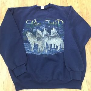 Great Lakes and timber Wolf Graphic Sweater